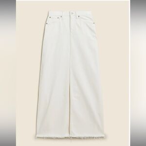 EUC J. Crew White Denim Maxi Skirt